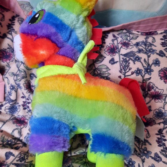 Rainbow Burro Plushie - Picture 2 of 4